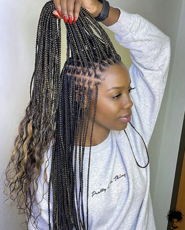 Box Braids With Curls