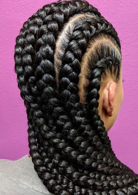 Jumbo Cornrow Braids