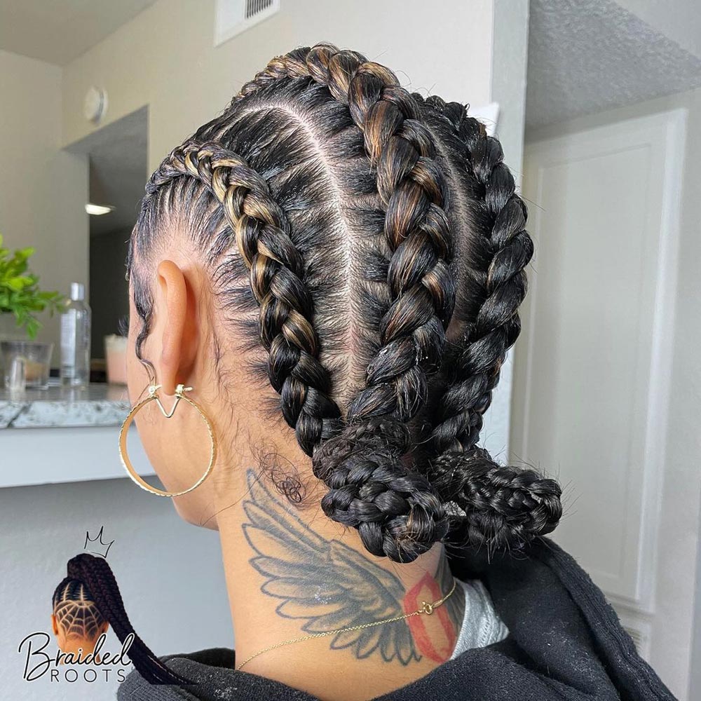 cornrow braids ideas low buns