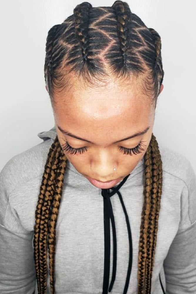 cornrow braids ideas sharp zig zag