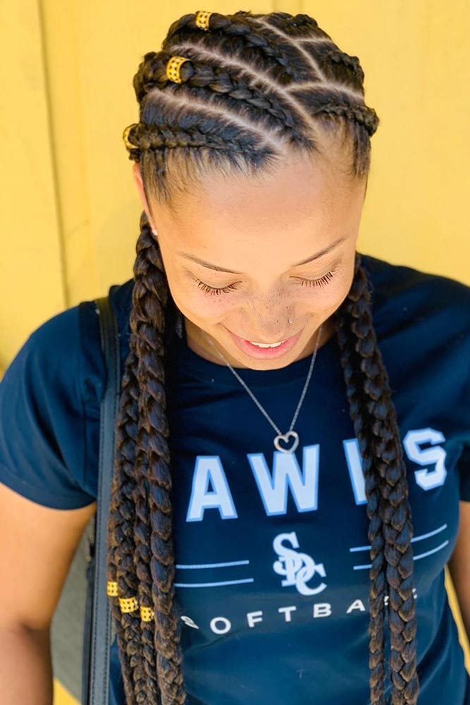 82 Photos: Beautiful Cornrow All-Back Styles For 2022 48 cornrow braids ideas stitches parts