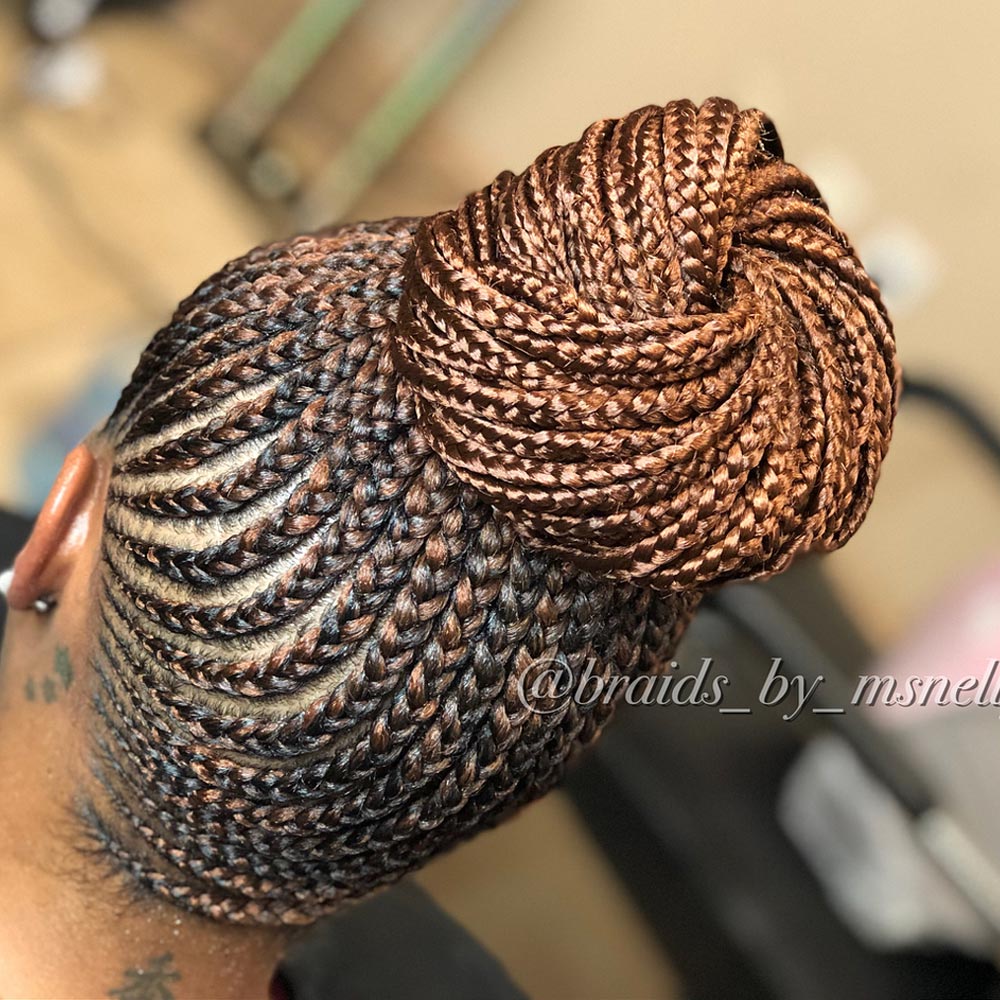 cornrow braids ideas twisted bun