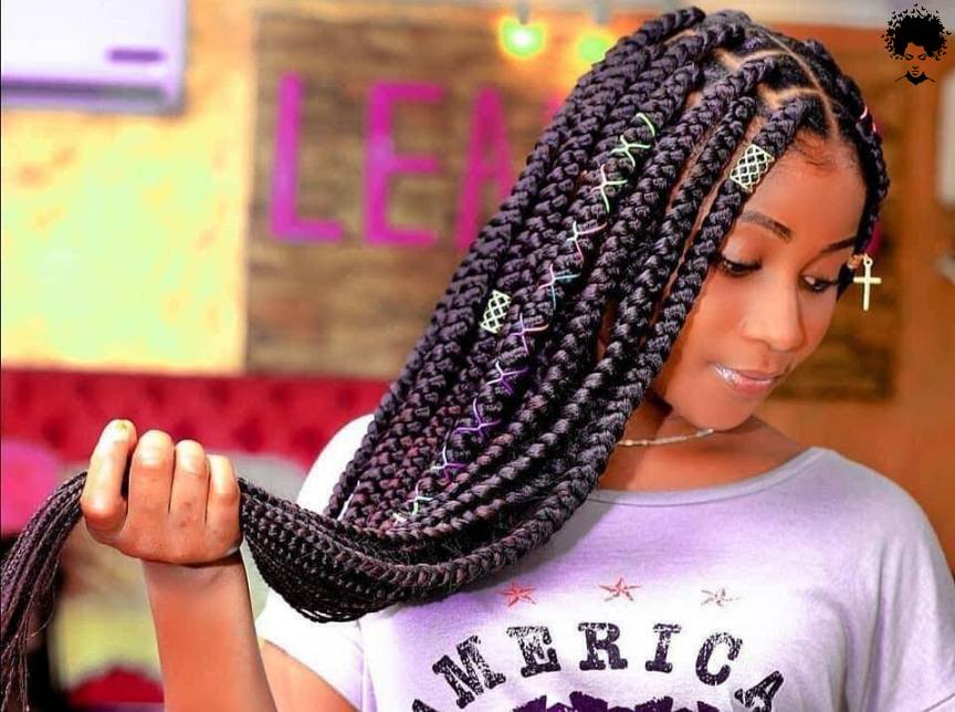 104 Box Braided Hairstyles That Everyone Will Admire 016