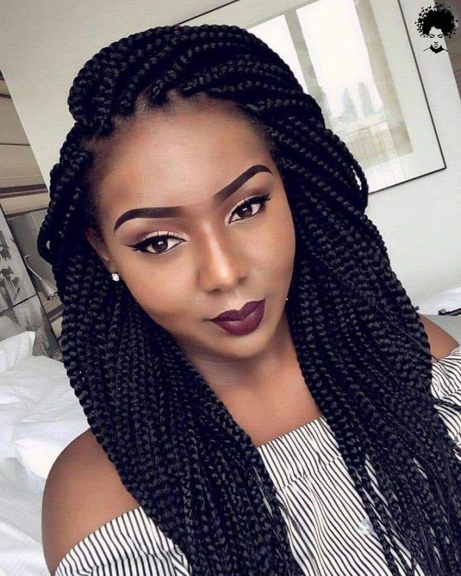 104 Box Braided Hairstyles That Everyone Will Admire 042