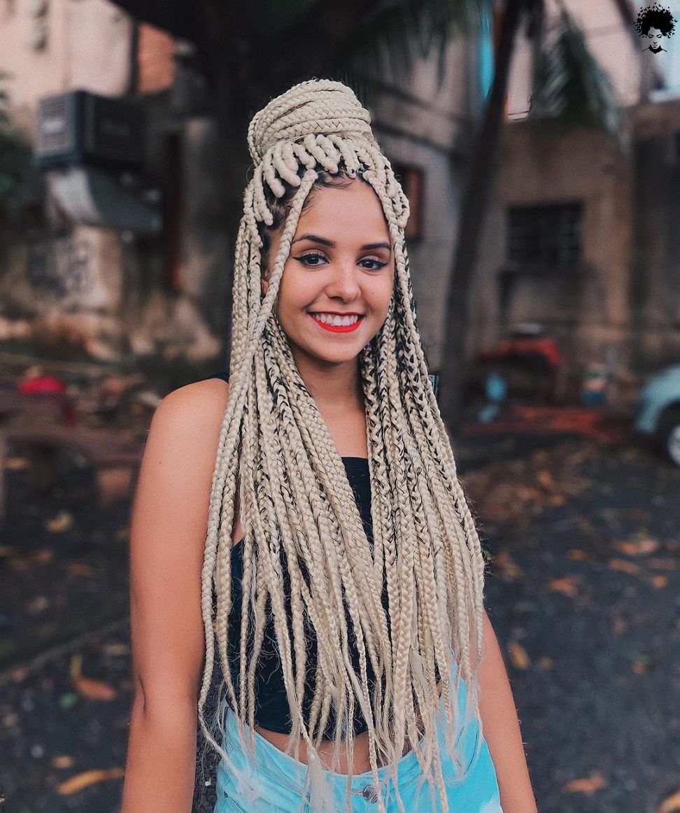 104 Box Braided Hairstyles That Everyone Will Admire 056