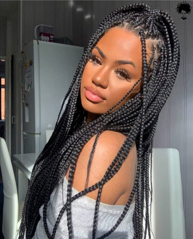 104 Box Braided Hairstyles That Everyone Will Admire 077