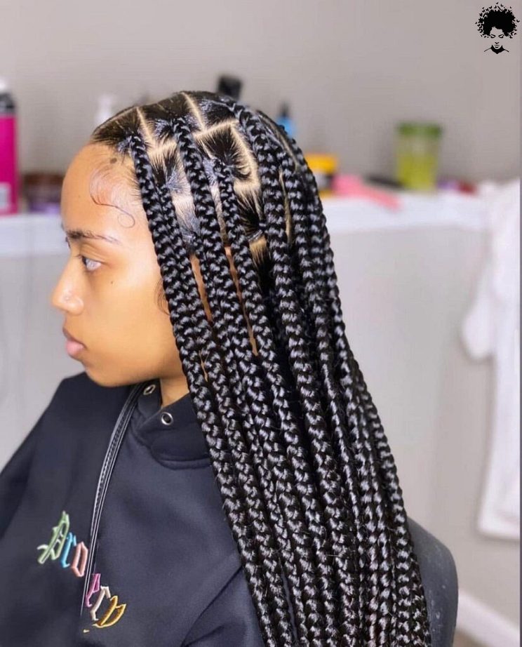 104 Box Braided Hairstyles That Everyone Will Admire 094