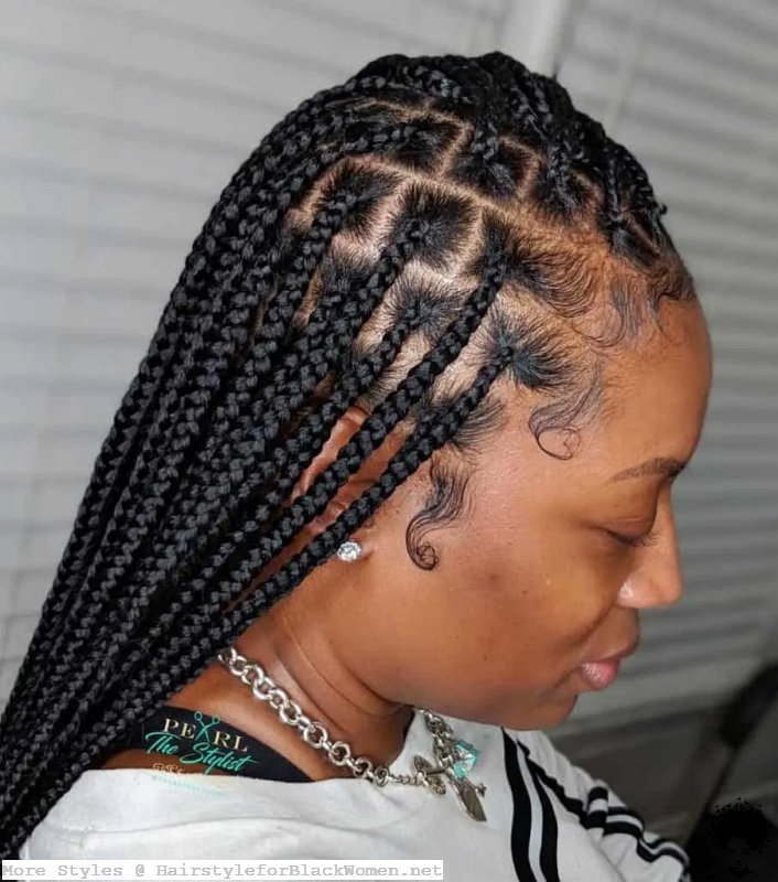 37 Knotless Box Braids These Models Are More Useful Than You Think 026