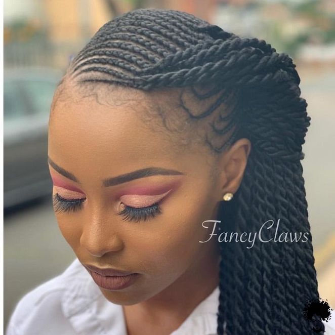 Box Braided Hairstyles for African Women004