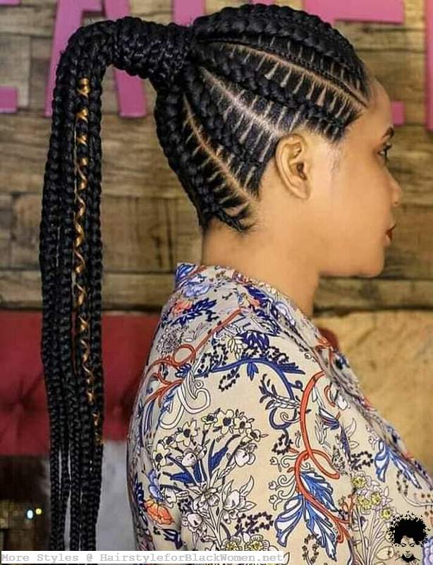 Fascinate With Different Colors And Different Knitting Patterns 60 Ghana Braids Styles007