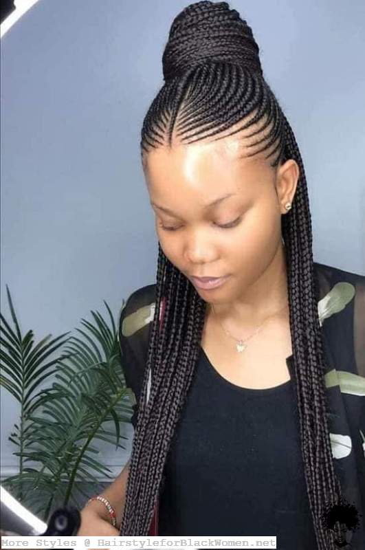 Ghana Weaving Braided Shuku Styles Hairstyles for Black Ladies 2021 009