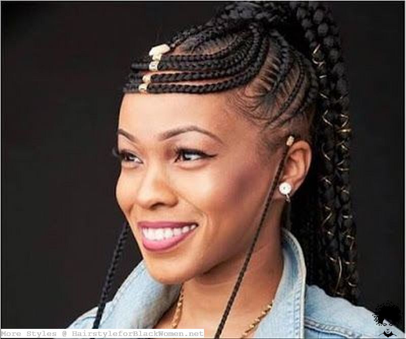 Ghana Weaving Braided Shuku Styles Hairstyles for Black Ladies 2021 015