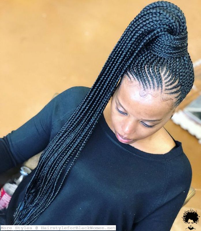 Ghana Weaving Braided Shuku Styles Hairstyles for Black Ladies 2021 017