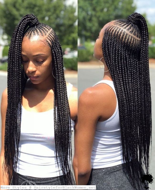 Ghana Weaving Braided Shuku Styles Hairstyles for Black Ladies 2021 018