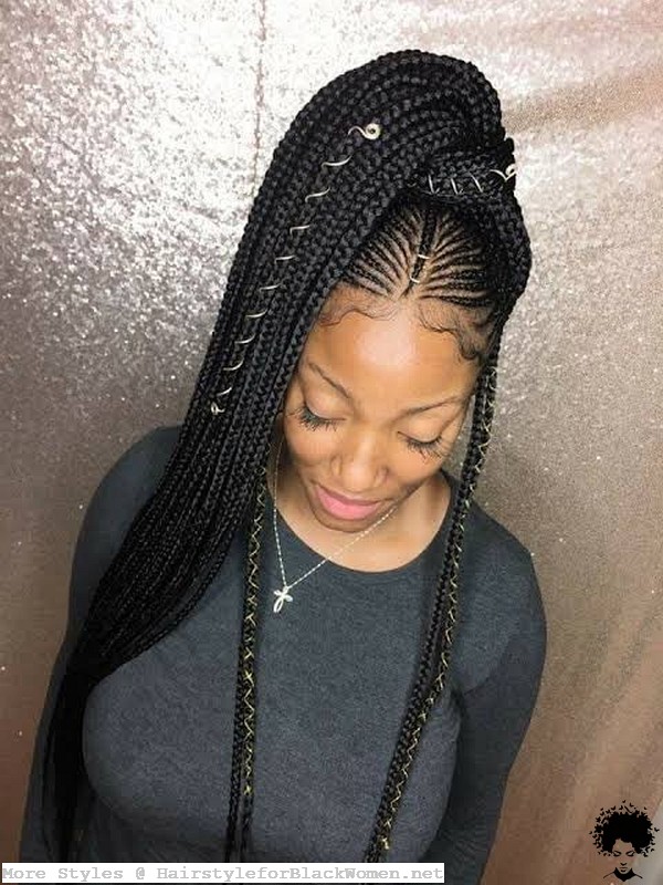 Ghana Weaving Braided Shuku Styles Hairstyles for Black Ladies 2021 019