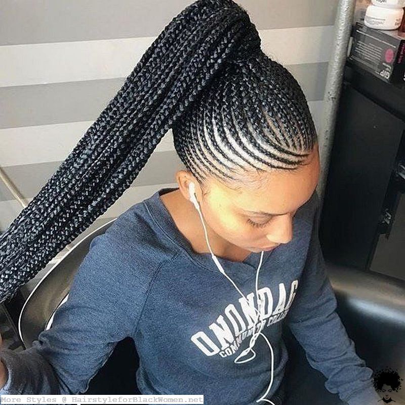 Ghana Weaving Braided Shuku Styles Hairstyles for Black Ladies 2021 020