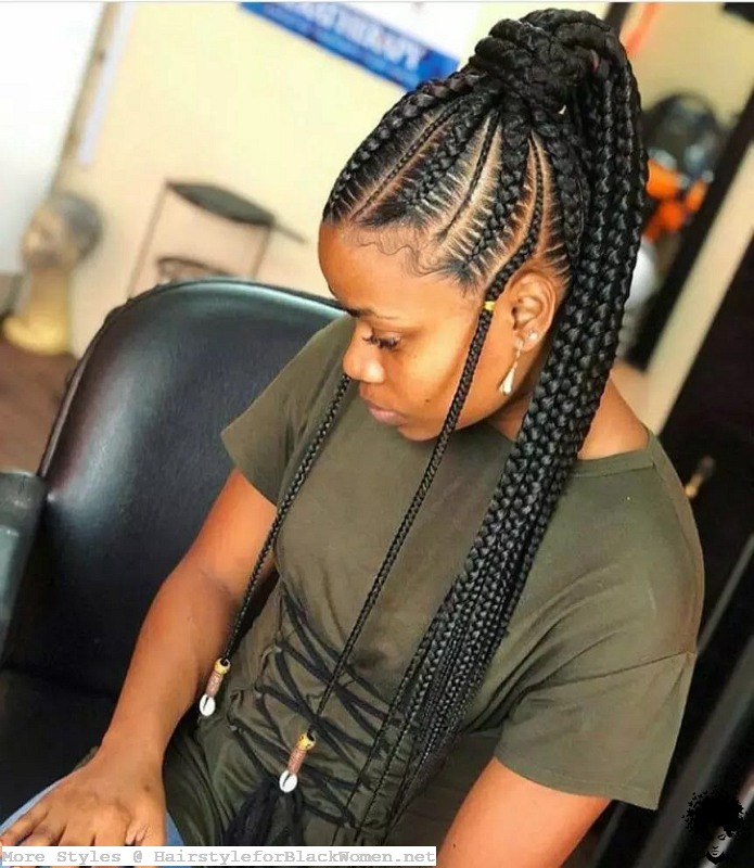 Ghana Weaving Braided Shuku Styles Hairstyles for Black Ladies 2021 022