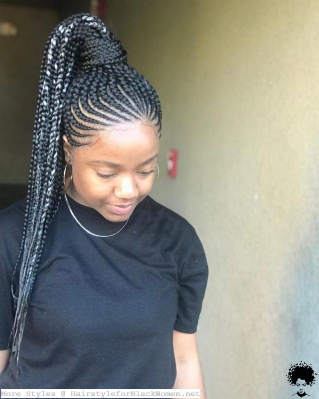 Ghana Weaving Braided Shuku Styles Hairstyles for Black Ladies 2021 023