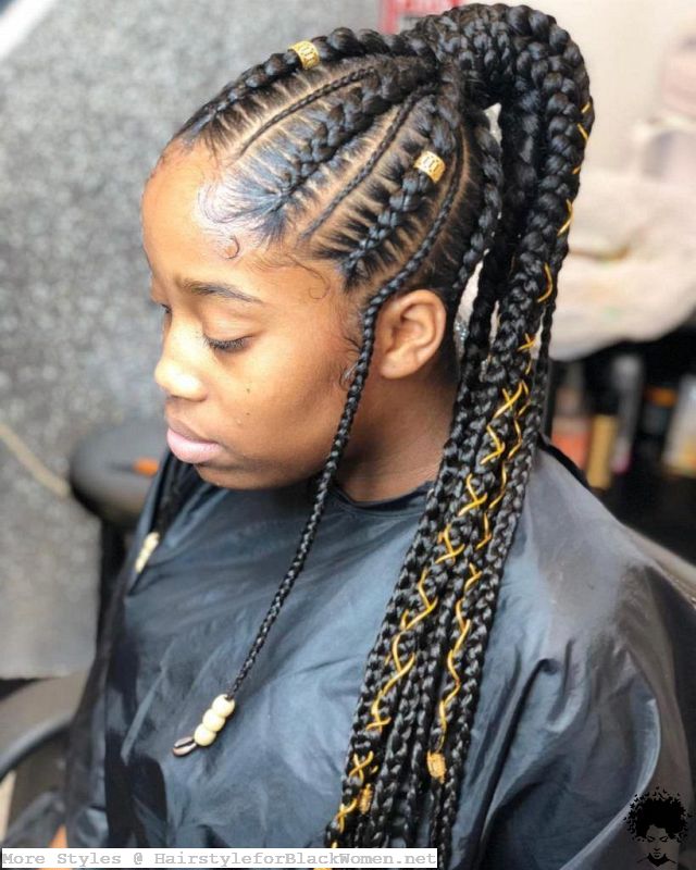 Ghana Weaving Braided Shuku Styles Hairstyles for Black Ladies 2021 024