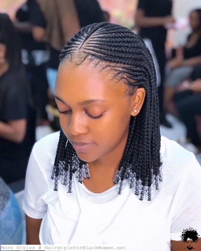 Ghana Weaving Braided Shuku Styles Hairstyles for Black Ladies 2021 026