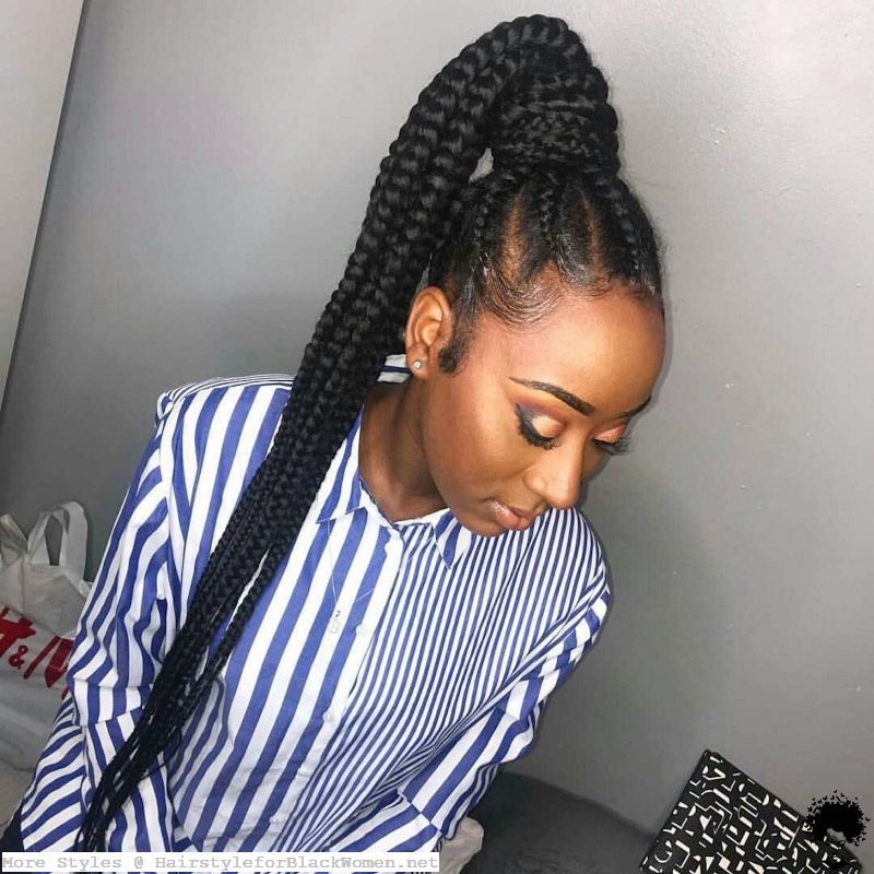 Ghana Weaving Braided Shuku Styles Hairstyles for Black Ladies 2021 028