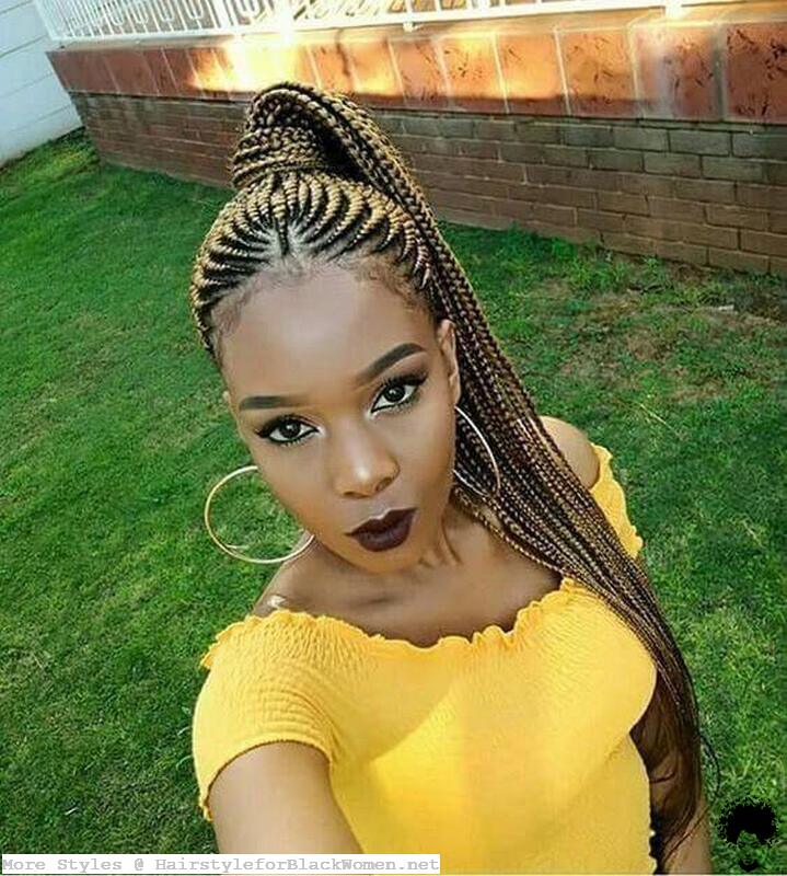 Ghana Weaving Braided Shuku Styles Hairstyles for Black Ladies 2021 032