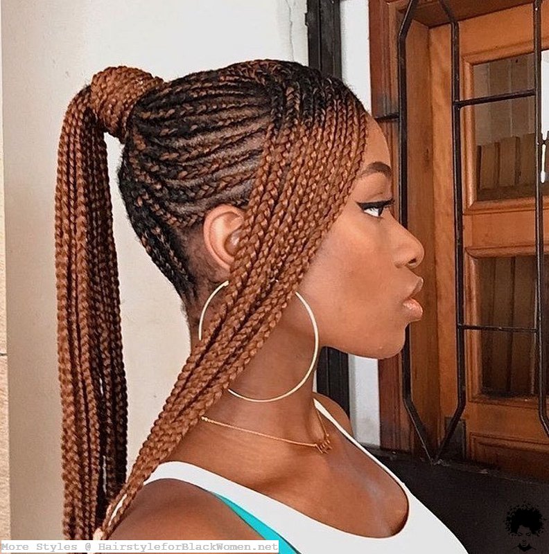 Ghana Weaving Braided Shuku Styles Hairstyles for Black Ladies 2021 033