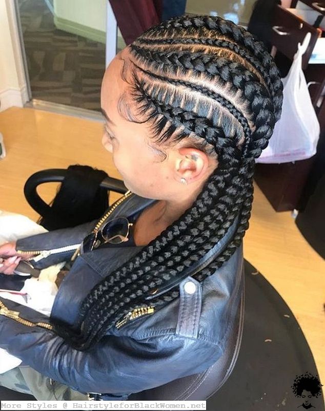 Ghana Weaving Braided Shuku Styles Hairstyles for Black Ladies 2021 034