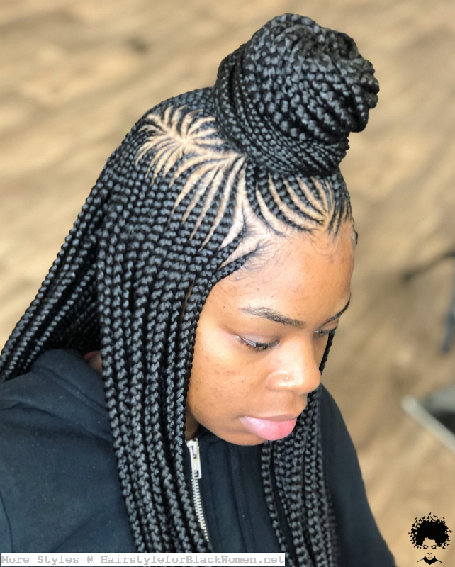 Ghana Weaving Braided Shuku Styles Hairstyles for Black Ladies 2021 039