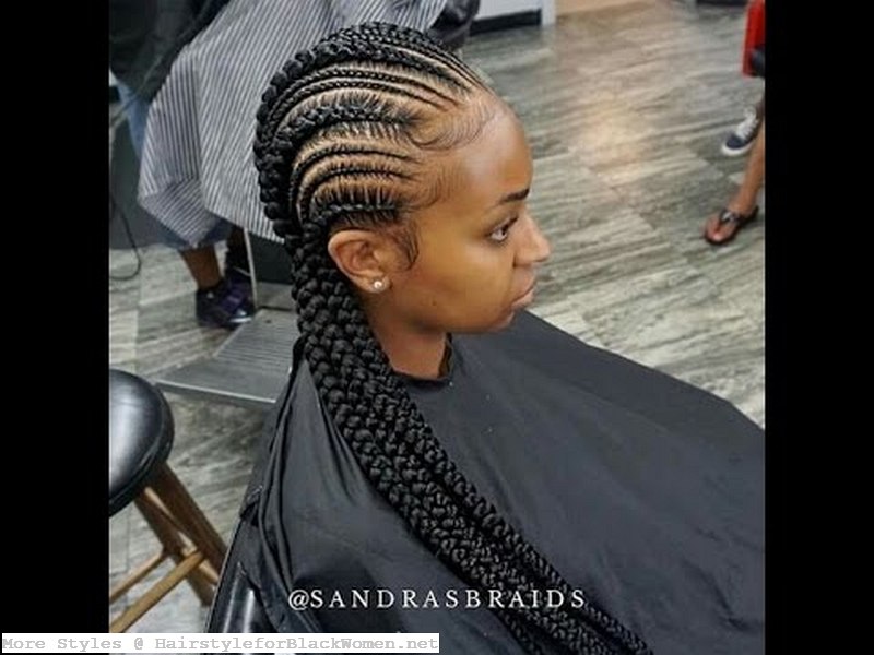 Ghana Weaving Braided Shuku Styles Hairstyles for Black Ladies 2021 042