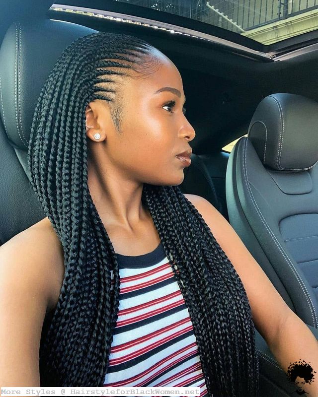 Ghana Weaving Braided Shuku Styles Hairstyles for Black Ladies 2021 043