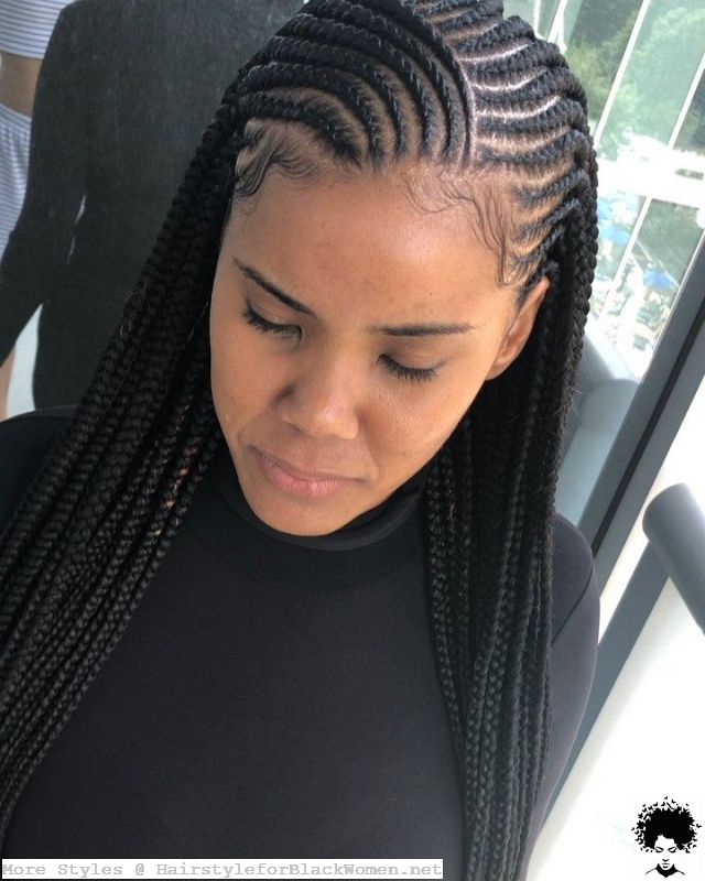 Ghana Weaving Braided Shuku Styles Hairstyles for Black Ladies 2021 044