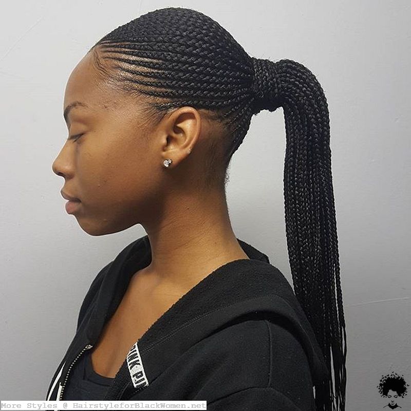 Ghana Weaving Braided Shuku Styles Hairstyles for Black Ladies 2021 046