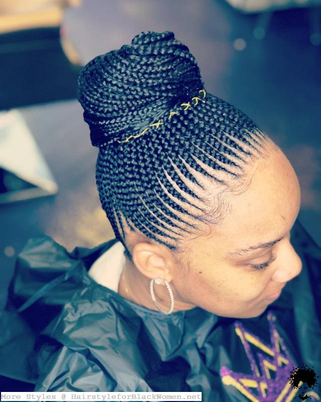 Ghana Weaving Braided Shuku Styles Hairstyles for Black Ladies 2021 047