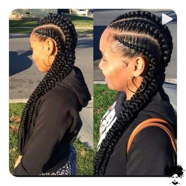 How One Should Use Long Ghana Braids in 2021 006