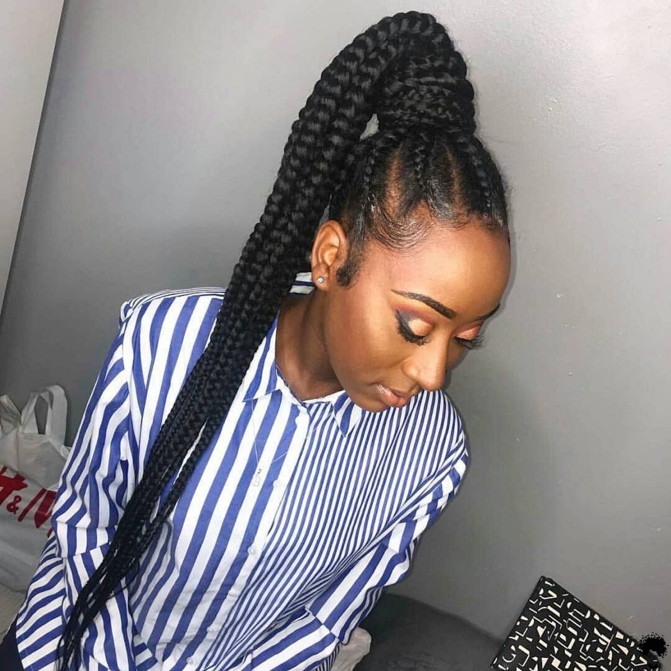 How One Should Use Long Ghana Braids in 2021 017