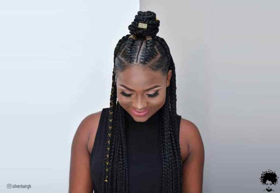 How One Should Use Long Ghana Braids in 2021 026