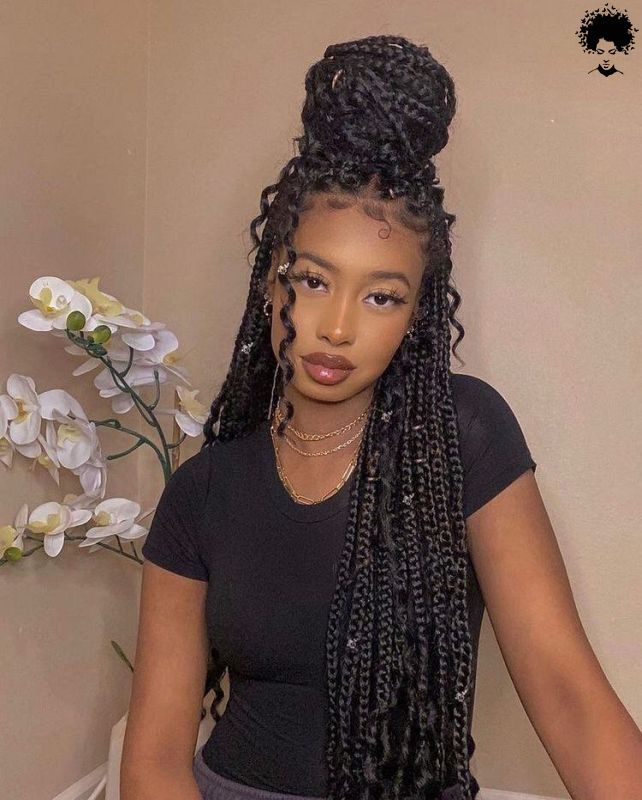 2021s Trendiest Braids For The Long haired African Woman021