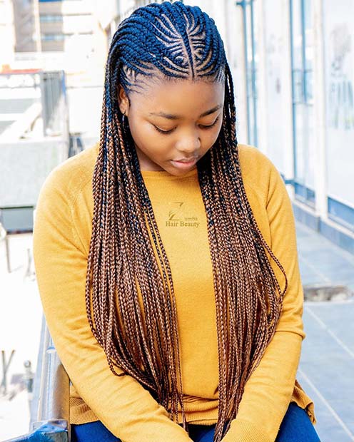 Beautiful Ombre Braided Hairstyle