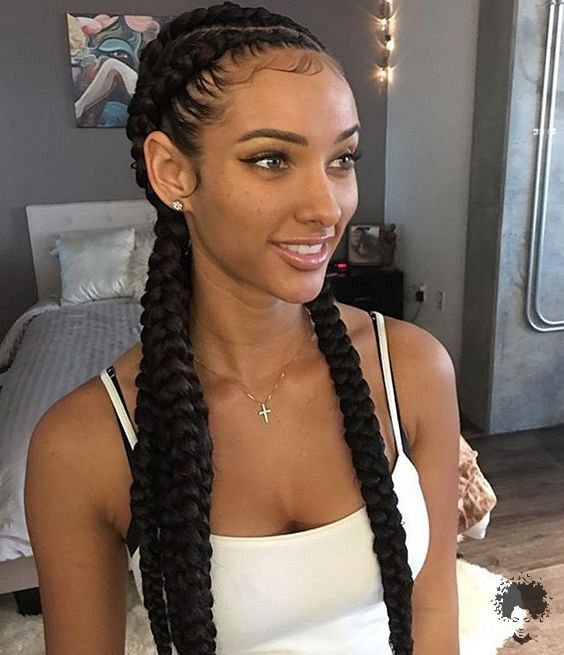 Best Ghana Braid Hairstyles For 2021 Amazing Ghana Braids To Try Out This Season 051