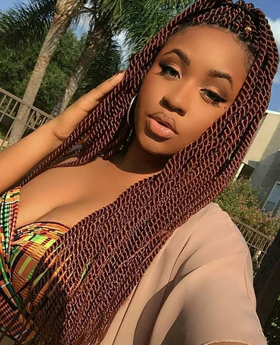 Ghana braids with twist