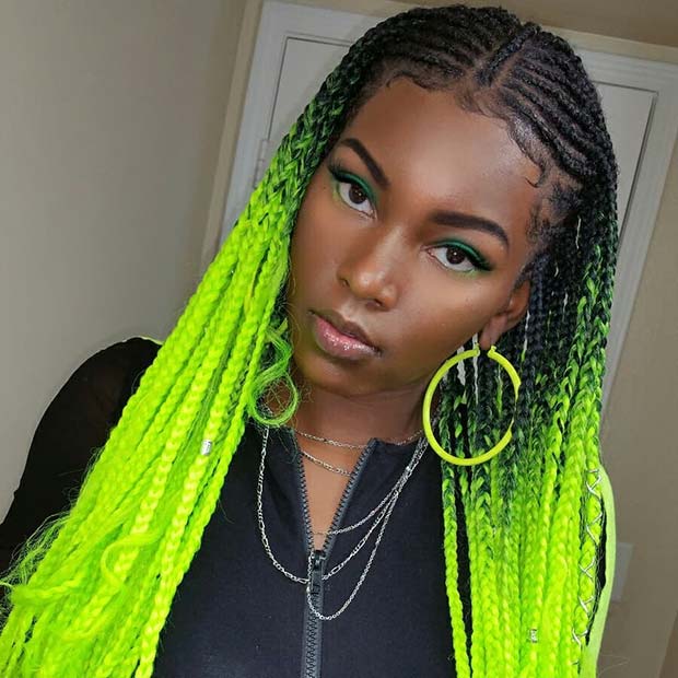 Neon Tribal Braids