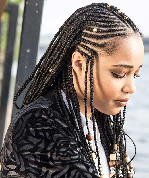 Tribal Braids with Beads and Cuffs