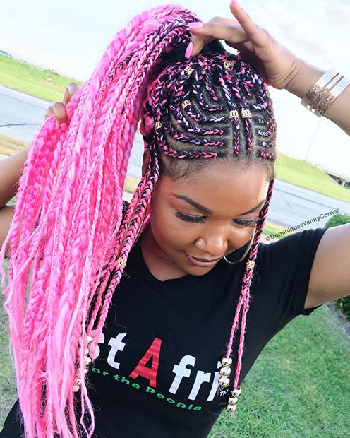 Vibrant Fulani Braids