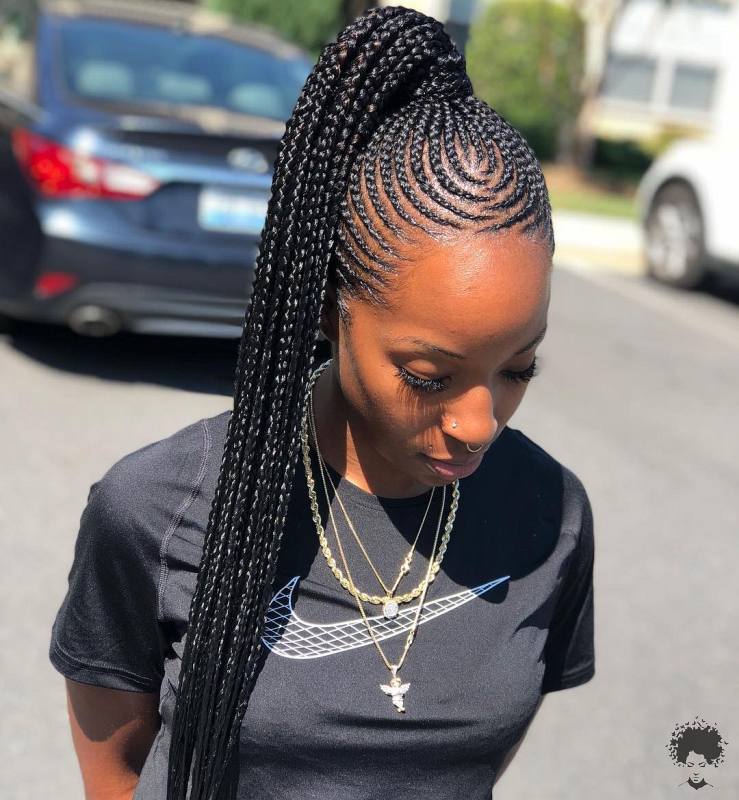 2021 Stylish Braid Hairstyles for African American Ladies35