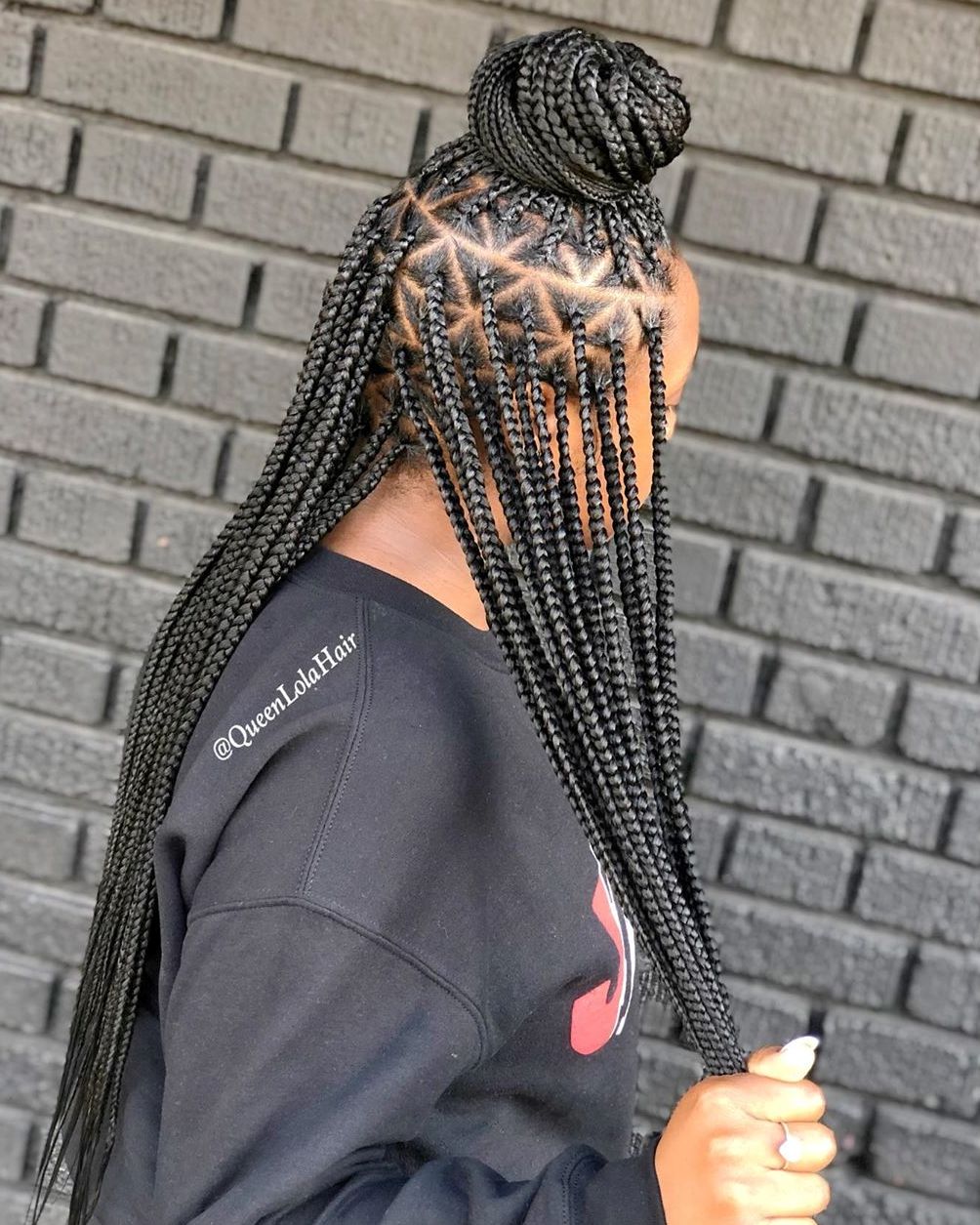 22 box braids avec une torsion unique B DR lYAihv