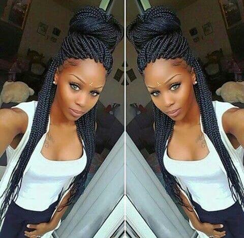 Burgundy Box Braids 8