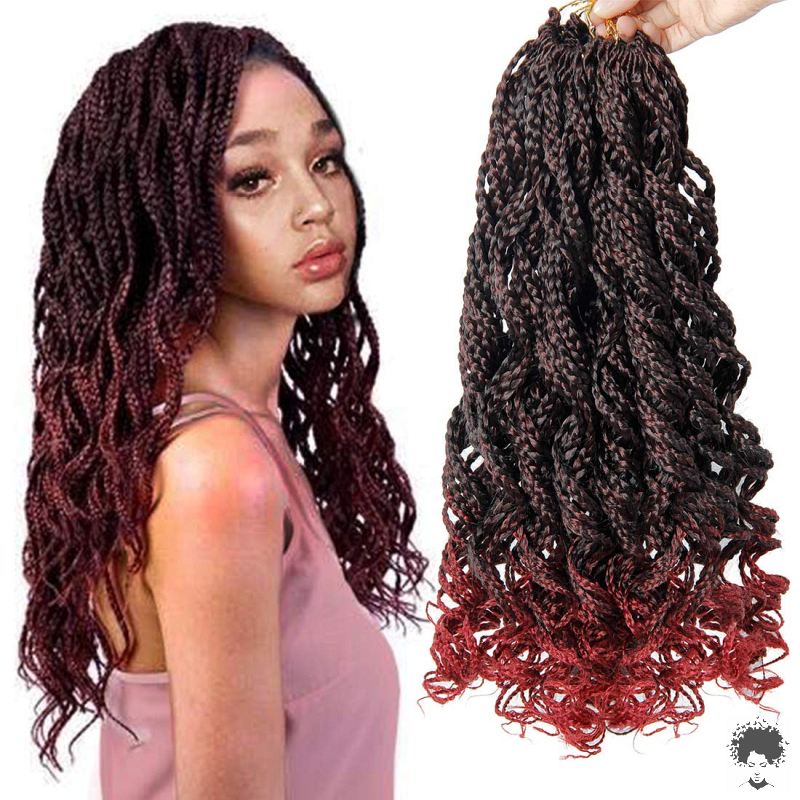 Burgundy box braids008