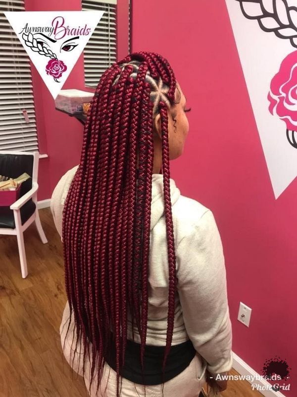 Burgundy box braids021