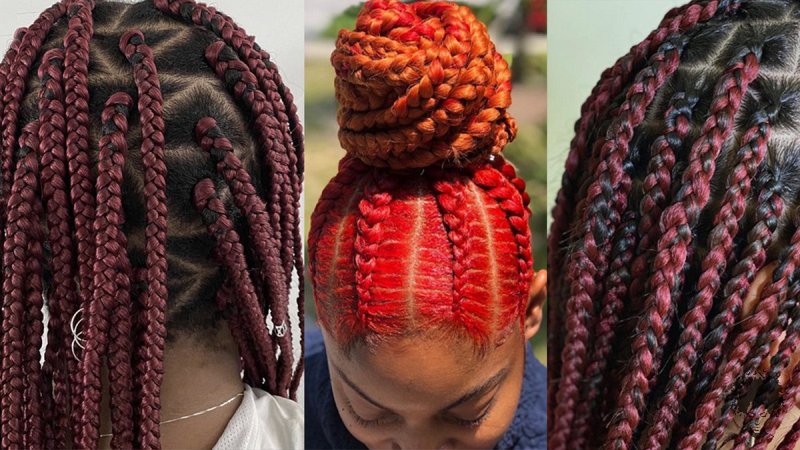 Burgundy box braids026